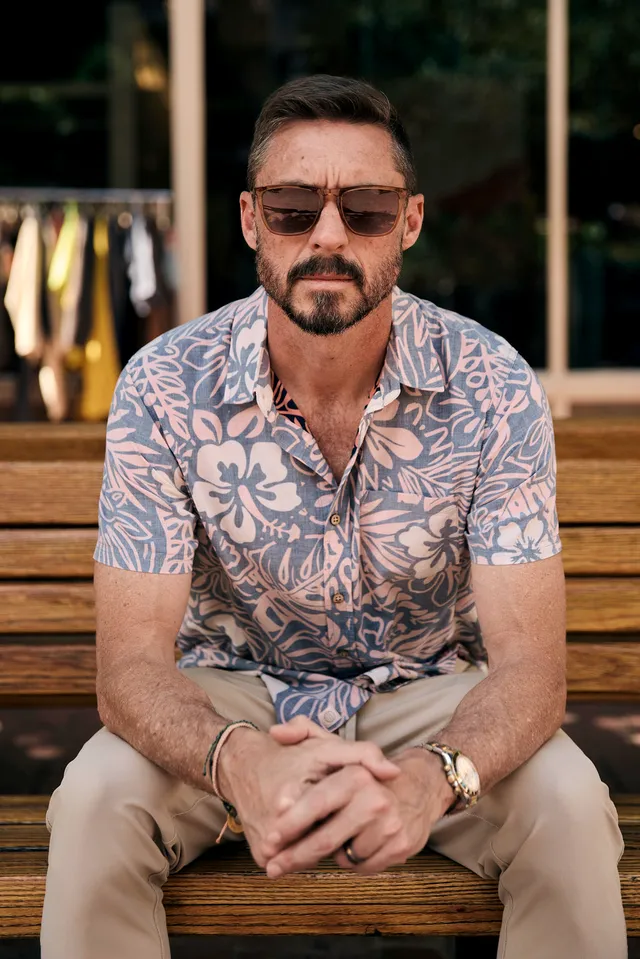 Seated portrait, outdoors