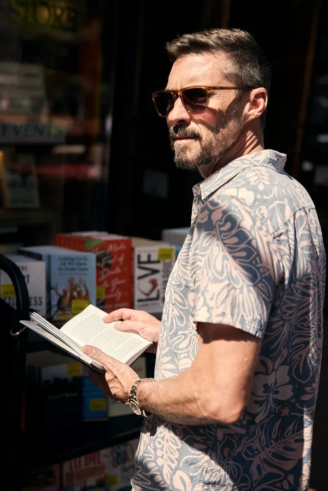 Reading in a bookstore